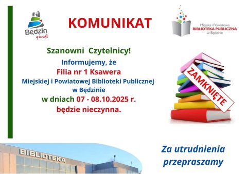 Komunikat dot. pracy Filii nr 1 - Ksawera 